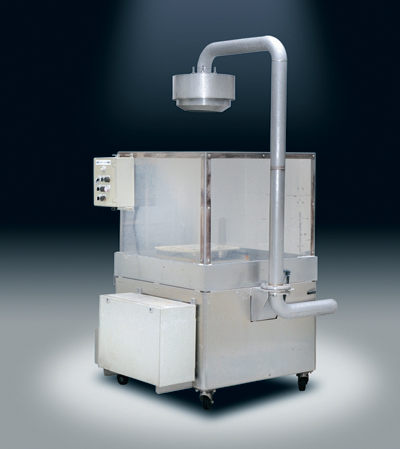 イシダテックが開発した機械。酒米用自動洗米システム「K.I.D.S」